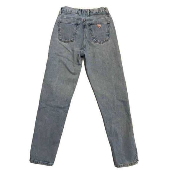 Vintage GUESS Triangle Logo Mom Jeans Hi Rise Women's Size 29 90s - Picture 7 of 9